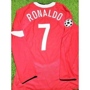Cristiano Ronaldo Nike Manchester United 2004 2005 2006 Long Sleeve UEFA Soccer